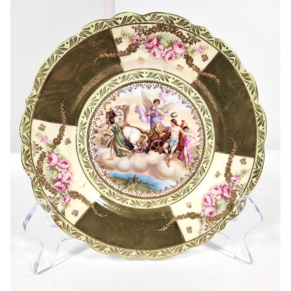 Antique Prov Saxe Erdmann Schlegelmilch E.S. Germany Royal Vienna Apollo Plate